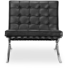 Buy City Armchair with Matching Ottoman - Premium Leather Black 13184 - in the UK