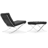 Buy City Armchair with Matching Ottoman - Premium Leather Black 13184 at MyFaktory