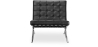 Buy City Armchair with Matching Ottoman - Premium Leather Black 13184 in the United Kingdom
