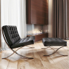 Buy City Armchair with Matching Ottoman - Premium Leather Black 13184 - prices