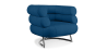 Buy Designer armchair - Faux leather upholstery - Biven Dark blue 16500 home delivery