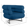 Buy Designer armchair - Faux leather upholstery - Biven Dark blue 16500 - prices