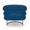 Buy Designer armchair - Faux leather upholstery - Biven Dark blue 16500 - in the UK