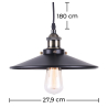 Buy Edison 161 Pendant Lamp – Aluminum Black 50859 at MyFaktory