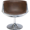 Buy Aviator Brandy chair - Aged effect microfiber imitation leather Brown 26716 with a guarantee