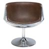 Buy Aviator Brandy chair - Aged effect microfiber imitation leather Brown 26716 - in the UK