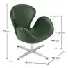 Buy Swin Chair - Faux Leather Green 13663 with a guarantee