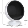 Buy Ballon Chair - Fabric Black 16498 home delivery