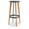 Buy Cesar bar stool 76cm  - Wood Black 58246 - in the UK