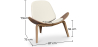 Buy Designer armchair - Scandinavian armchair - Faux leather upholstery - Luna Ivory 16774 in the United Kingdom
