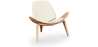 Buy Designer armchair - Scandinavian armchair - Faux leather upholstery - Luna Ivory 16774 - prices