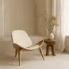 Buy Designer armchair - Scandinavian armchair - Faux leather upholstery - Luna Ivory 16774 in the United Kingdom