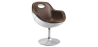 Buy Aviator Style Design Swivel Armchair - Upholstered in PU Brown 25622 - in the UK