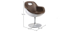 Buy Aviator Style Design Swivel Armchair - Upholstered in PU Brown 25622 home delivery