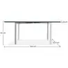 Buy City Coffee Table - Square - 19mm Glass Steel 13309 in the United Kingdom