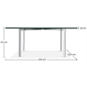 Buy City Coffee Table - Square - 19mm Glass Steel 13309 in the United Kingdom