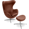 Buy Special Edition Bold chair with Ottoman - Premium Leather Vintage brown 13661 at MyFaktory