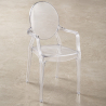 Buy Transparent Dining Chair - Armrest Design - Louis King Transparent 16461 at MyFaktory