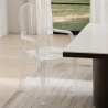 Buy Transparent Dining Chair - Armrest Design - Louis King Transparent 16461 - in the UK