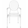 Buy Transparent Dining Chair - Armrest Design - Louis King Transparent 16461 - in the UK