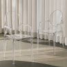 Buy Transparent Dining Chair - Armrest Design - Louis King Transparent 16461 - prices