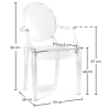Buy Transparent Dining Chair - Armrest Design - Louis King Transparent 16461 - prices