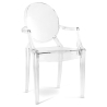 Buy Transparent Dining Chair - Armrest Design - Louis King Transparent 16461 - in the UK