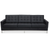 Buy Design Sofa Kanel  (3 seats) - Premium Leather Black 13247 - in the UK