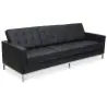 Buy Design Sofa Kanel  (3 seats) - Premium Leather Black 13247 at MyFaktory