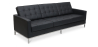 Buy Design Sofa Kanel  (3 seater) - Premium Leather Black 13247 home delivery