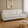 Buy Design Sofa Kanel  (3 seater) - Premium Leather Black 13247 - prices