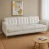 Buy Design Sofa Kanel  (3 seats) - Premium Leather Black 13247 - prices