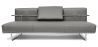 Buy Sofa Bed SQUAR (Convertible) - 3 Seater - Faux Leather Grey 14621 in the United Kingdom