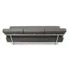 Buy Sofa Bed SQUAR (Convertible) - Faux Leather Grey 14621 - in the UK
