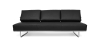 Buy Sofa Bed SQUAR (Convertible) - 3 Seater - Premium Leather Black 14622 - in the UK