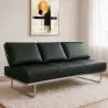 Buy Sofa Bed SQUAR (Convertible) - Premium Leather Black 14622 - prices