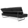 Buy Sofa Bed SQUAR (Convertible) - Premium Leather Black 14622 in the United Kingdom