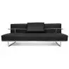 Buy Sofa Bed SQUAR (Convertible) - Premium Leather Black 14622 - in the UK