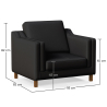 Buy 2211 Design Living room Armchair - Premium Leather Black 15447 - in the UK