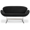Buy Swin Sofa (2 seats) - Fabric Black 13911 - in the UK