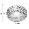 Buy Crystal Ceiling lamp 50cm Transparent 58432 in the United Kingdom