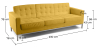 Buy Design Sofa Kanel 3 Seater - Faux Leather Pastel yellow 13246 with a guarantee