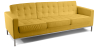 Buy Design Sofa Kanel 3 Seater - Faux Leather Pastel yellow 13246 at MyFaktory