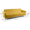 Buy Design Sofa Kanel  (3 seats) - Faux Leather Pastel yellow 13246 in the United Kingdom