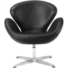 Buy Swivel Armchair Leather - Office Armchair - Swin  Black 13664 - in the UK