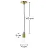 Buy Design hanging lamp - Edison Style Gold 58545 home delivery