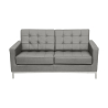 Buy Design Sofa Kanel  (2 seats) - Faux Leather Grey 13242 - in the UK