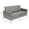 Buy Design Sofa Kanel  (2 seats) - Faux Leather Grey 13242 home delivery