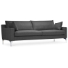 Buy Design Living-room Sofa - 3 seats - Fabric Dark grey 26729 - in the UK