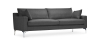 Buy Design Living-room Sofa - 3 seater - Fabric Dark grey 26729 - in the UK
